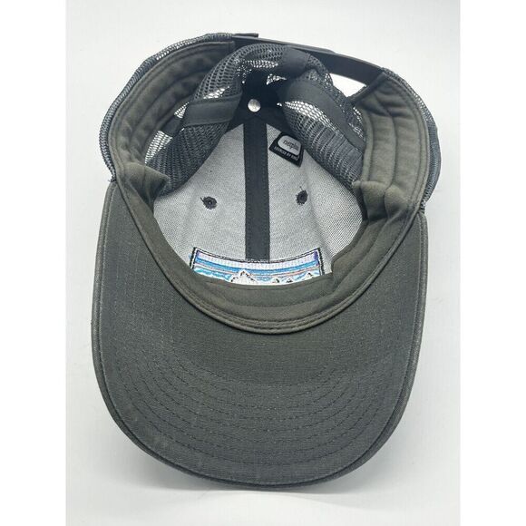 Patagonia P-6 Logo Mesh Trucker Snapback Ball Cap Hat Gray Adjustable 38016 Mens - Picture 4 of 4